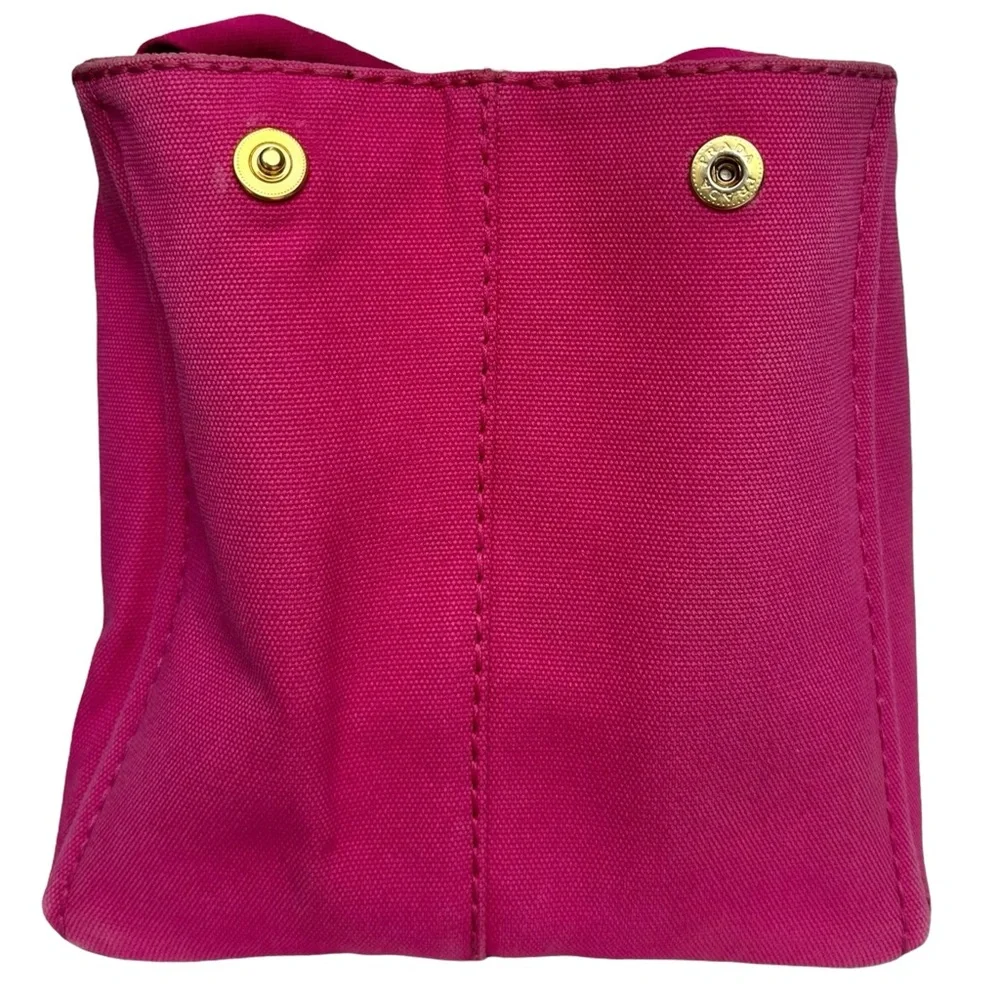 Prada Canapa Shoulder Crossbody Bag Tote Fuchsia Pink Purple Large Summer